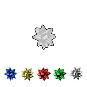 1.35" Metallic Stick-On Gift Bows (100 Pack)