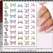NAIL STICKER Brands Name, LV French Edge & Zipper #D039