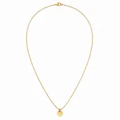 14k Gold filled 15" Baby Bliss Necklace with Dot Charm- Waterproof!