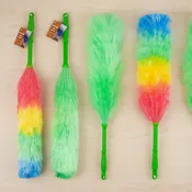 Rainbow or Green Polywool Feather Duster - 23'' Long
