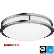 HISUN LED Dimmable LED Flush Mount Celling Light 10" 15W  1120LM 3000K