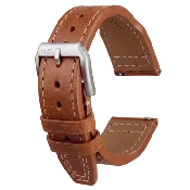 HMS Missouri Full-Grain Leather Pilot Watch Strap – Perla Azzurra, Italy
