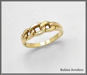 14K Gold Chain Link Design Band