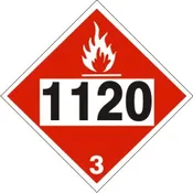 1120 BUTANOLS – CLASS 3 PLACARD