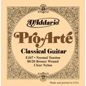D’Addario EJ47 Normal-Tension 80-20 Clear Nylon