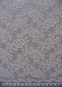 Alencon Lace, Allover Corded Rose Flowers, Twirly Vines, 50″ wide
