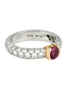 Tiffany & Co. Vintage Platinum Ruby & Diamond Etoile Pavé Diamond Cocktail Ring —   DeWitt's Diamond & Gold Exchange