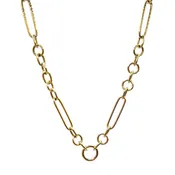 14K 6+1 Link + Lock Necklace