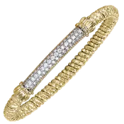 14K Gold Diamond Bar Bracelet