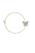 14K Gold and Diamond Butterfly Bracelet