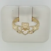 10k Yellow Gold Claddagh Ring: Irish Heritage Jewelry