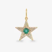 0.25CT Emerald & Diamond Star Charm