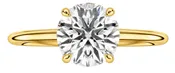 2.00ct Round Brilliant Lab-Grown 14k Yellow Gold Engagement Ring