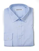 BKT20 Slim Dress Shirt in Pinpoint Oxford - Light Blue