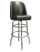 Bucket Seat Swivel Bar Stools With Metal Frame - DRB