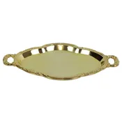 12" Gold Oval Trays