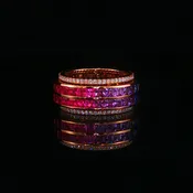 Gradient Sapphire Stackable Spinner Ring in Rose Gold