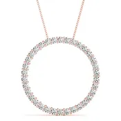 14kt Rose Gold Diamond Circle Pendant