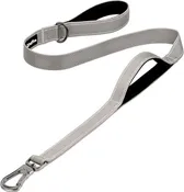 4FT Heavy Duty Dog Leash with Soft Padded Double Handle, Durable Strong Clasp Dog Leashes, Reflective Nylon Walking Lead for Large,Medium,Small Breed Dogs, Grey