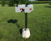 Concrete Base Double Mailbox