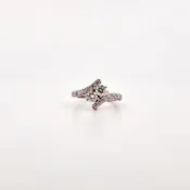 Two Stone Bypass Style Diamond Ring