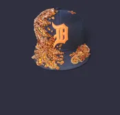 NAVY DETROIT EMBELLISED CAP (pre-order) — Duchess J Boutique