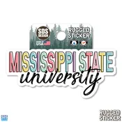 3.5" Pastel Mississippi State Sticker