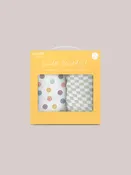 2-Pack Square Swaddle Blanket Set - Happy Baby Vibes