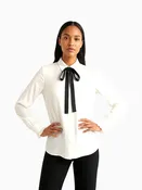 Aaron & Amber Quinn Classic Bow Tie Blouse