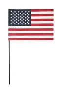 12″ x 18″U.S. POLYCOTTON FLAG DOWEL 5/16″ x 30″ SPEAR TIP