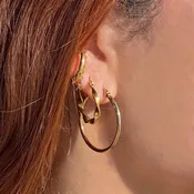Ellie Vail Laurette Medium Hoop Earring