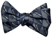 Airbus 320 airliner bow tie in grey blue and indigo