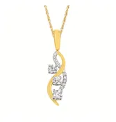 14K Y .33 CTTW DIAMOND SWIRL NECKLACE