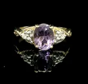 Amethyst and Diamond Ring