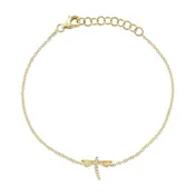 0.03CT DIAMOND DRAGONFLY MATTE BRACELET