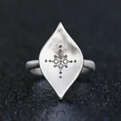 Adel Chefridi Silver Night Diamond Ring in Sterling Silver