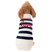 Love Note Hand-Knit Wool Dog Sweater