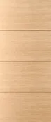 Brentwood- Interior White Oak Flush Door- 3 Horizontal Grooves and Horizontal Grain (Engineered) (1-3/4")