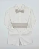 Alex White & Sand Shorts Outfit