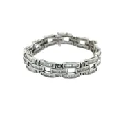 14K White Gold Diamond Bracelet