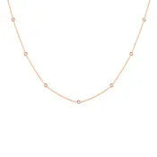 14KT GOLD BEZEL SET DIAMOND BY THE YARD NECKLACE