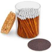 2" Matches in Cork Top Jar: Multiple Colors