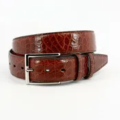 Genuine American Alligator Belt - Cognac