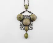 1920s Connemara Marble Irish Necklace