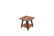 24"x22" Seabreak Square End Table Wood Grain