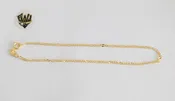 (1-0001) Gold Laminate - 2mm Alternative Figaro Link Anklet - 10" - BGF
