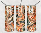 Abstract Orange Swirl 20oz Tumbler