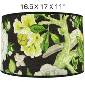 Abbey Rose Shade Only - Bermuda Blossoms - Jet