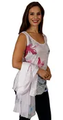 Impulse California Two Piece Tinted Begonia Cardigan Set