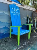 96″ XXL 2-Tone STAINED Wooden Chair includes Vinyl Logo